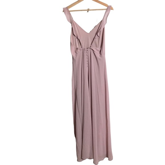 Lulu’s Meteoric Rise Powder Pink Maxi Dress Medium Wedding Formal Prom Event - Picture 3 of 11